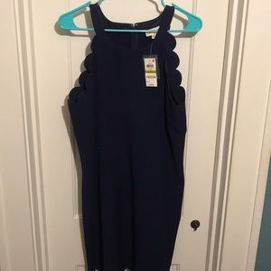 NWT Maison Jules scalloped dress